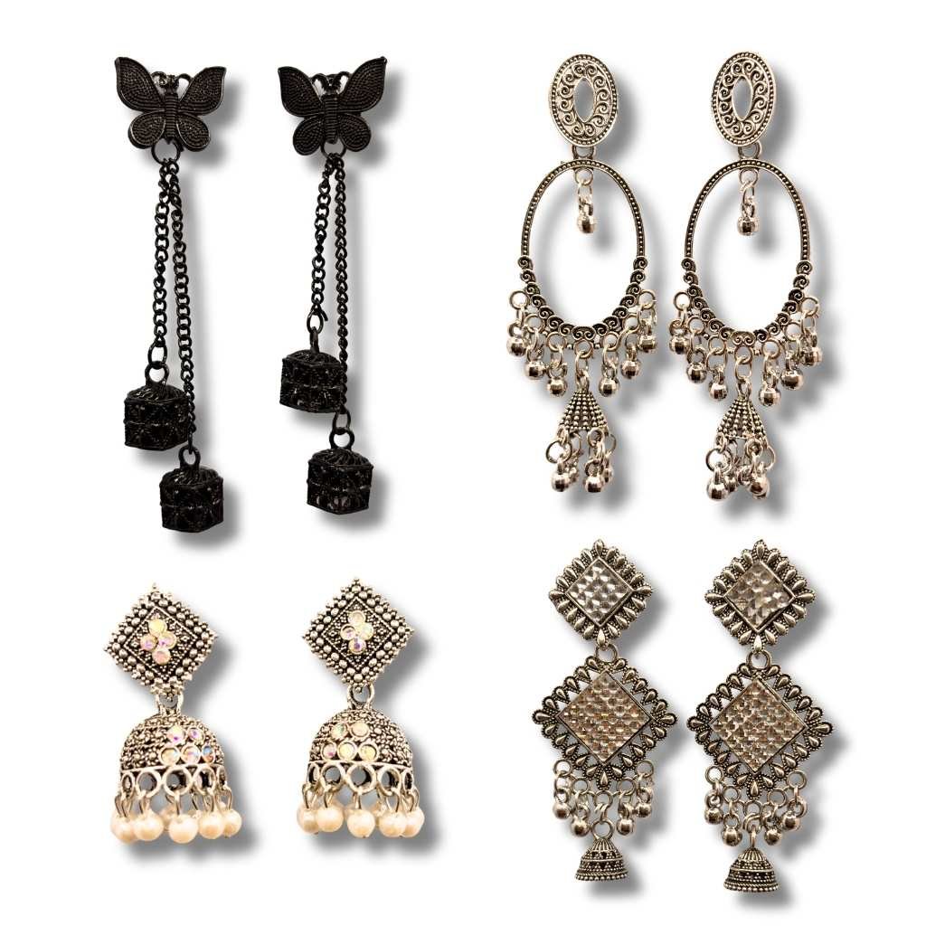 4 Pairs Trending Earrings for Women – Only Rs.150 | Esyko Trending Earrings for Women