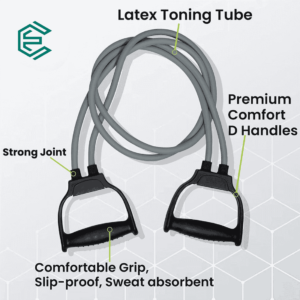 Double Toning Exercise Resistance Tube Grey