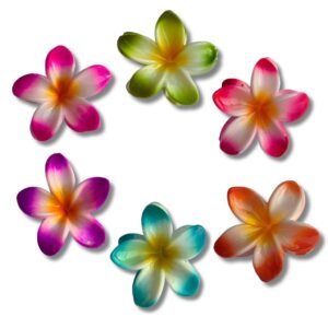 Flower Hair Claw Clip (Pack of 6) – Strong Hold, Non-Slip Grip for All Hair Types