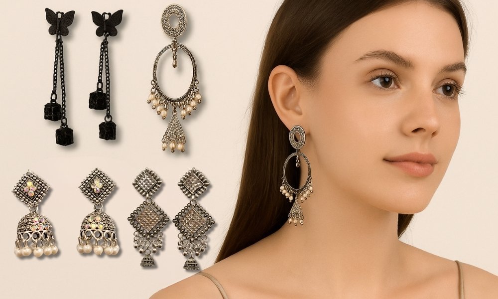 4 Pairs Trending Earrings for Women Only Rs.150 Esyko