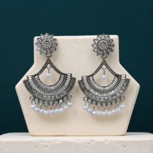 Oxidised Silver Jhumka Earrings for Women & Girls