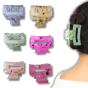 6 Pcs Small Hair Claw Clip Combo – 4 cm Mini Hair Accessories for Women & Girls | Strong Grip Clutch