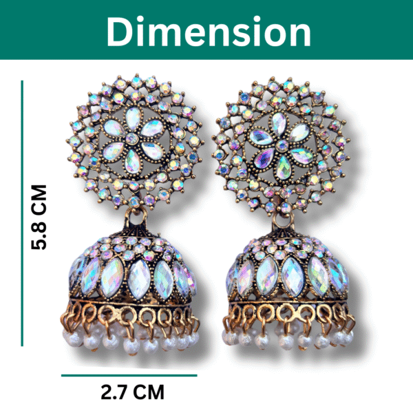 Traditional Antique Jhumka Earrings for Women & Girls - Image 3
