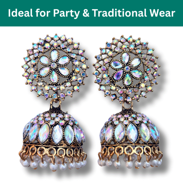 Traditional Antique Jhumka Earrings for Women & Girls - Image 2