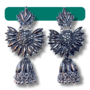 Black Oxidised Floral Jhumka Earrings for Women