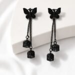 Butterfly Oxidised Jhumka Earrings – Stylish Oxidised Jhumka Drops