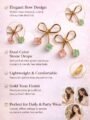 Esyko Bow Knot Earrings For Women & Girls with Pink & Mint Stone Drops | Cute Trendy Stud Earrings for Girls & Women | Stylish Party Wear Jewelry