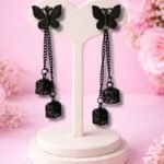 Butterfly Oxidised Jhumka Earrings – Stylish Oxidised Jhumka Drops