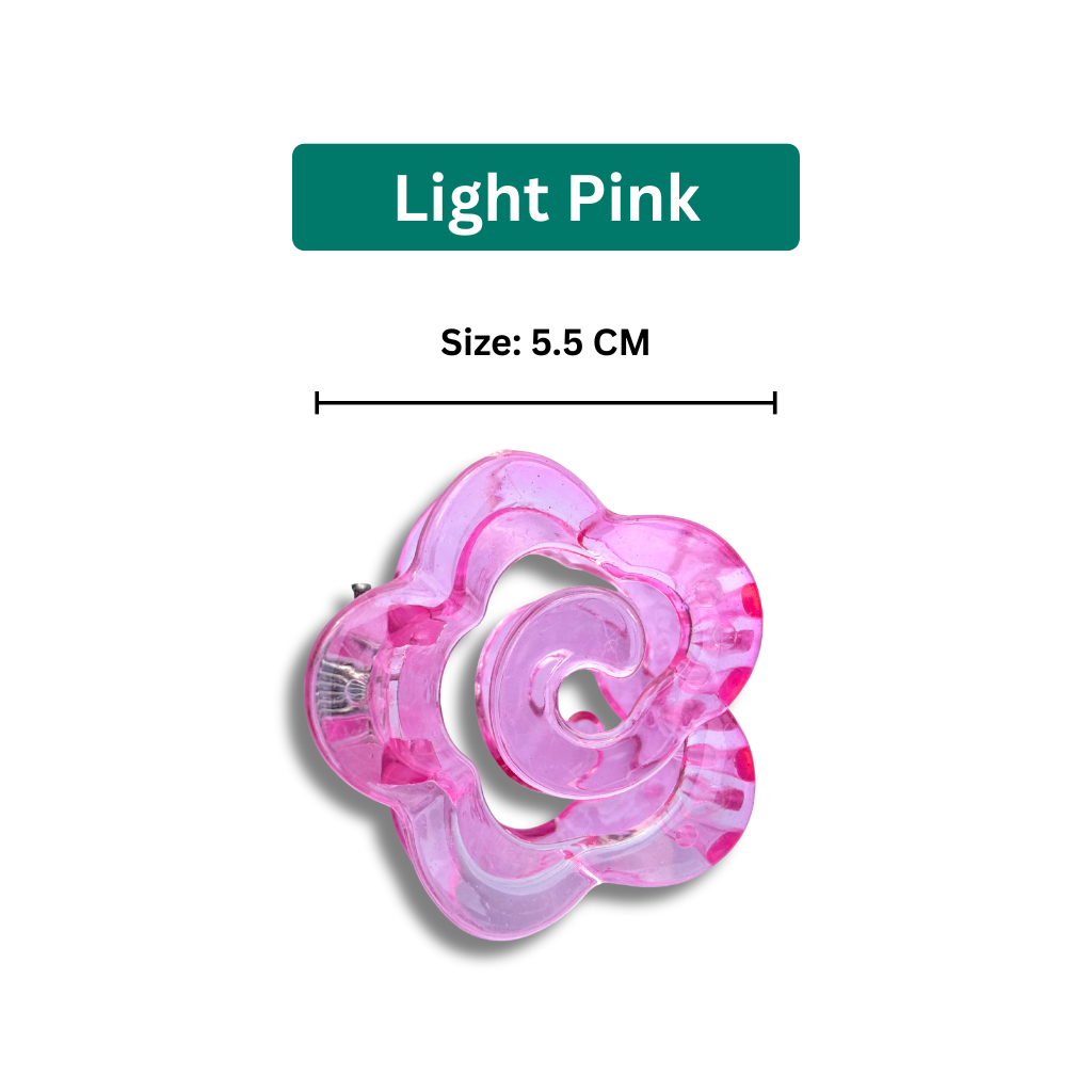 Flower Shape Medium Hair Claw Clips for Women 1 Flower Shape Medium Hair Claw Clips for Women & Girls