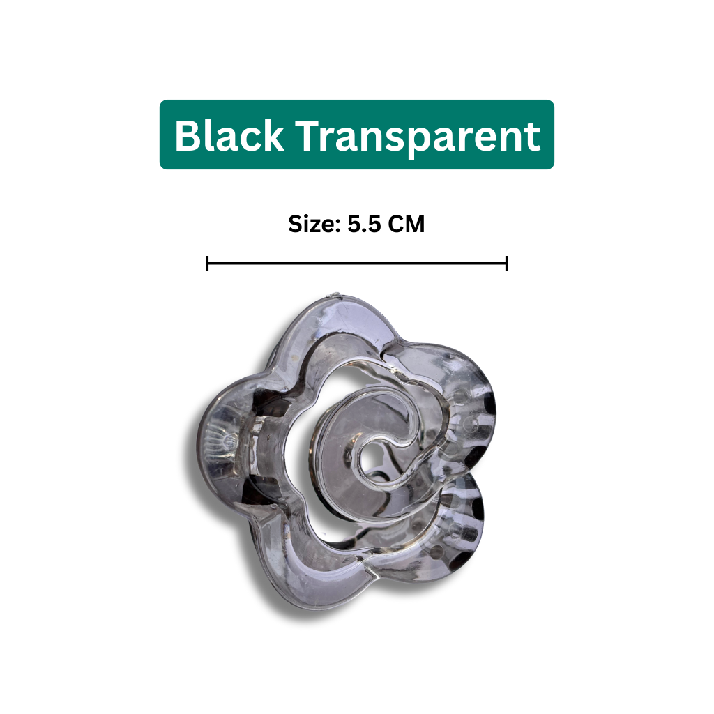 Flower Shape Medium Hair Claw Clips for Women 3 Flower Shape Medium Hair Claw Clips for Women & Girls