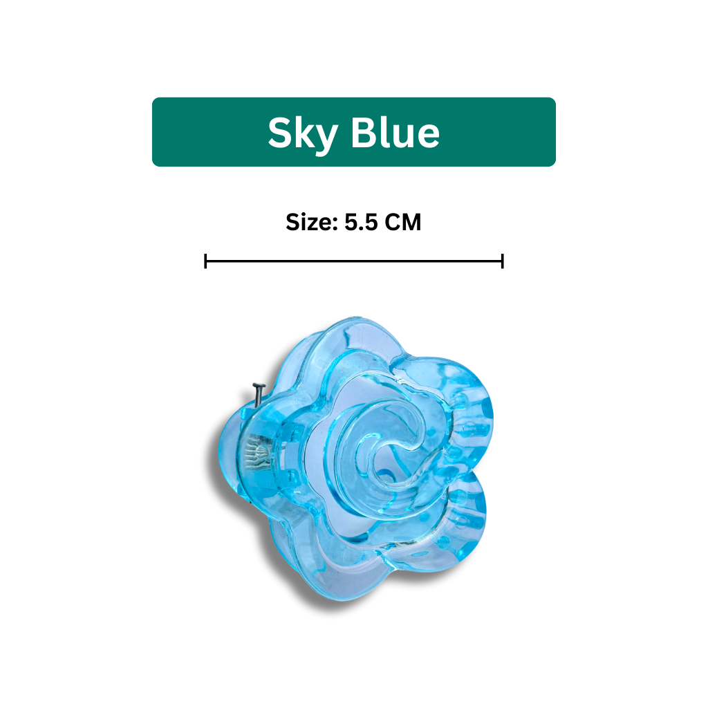 Flower Shape Medium Hair Claw Clips for Women 5 Flower Shape Medium Hair Claw Clips for Women & Girls