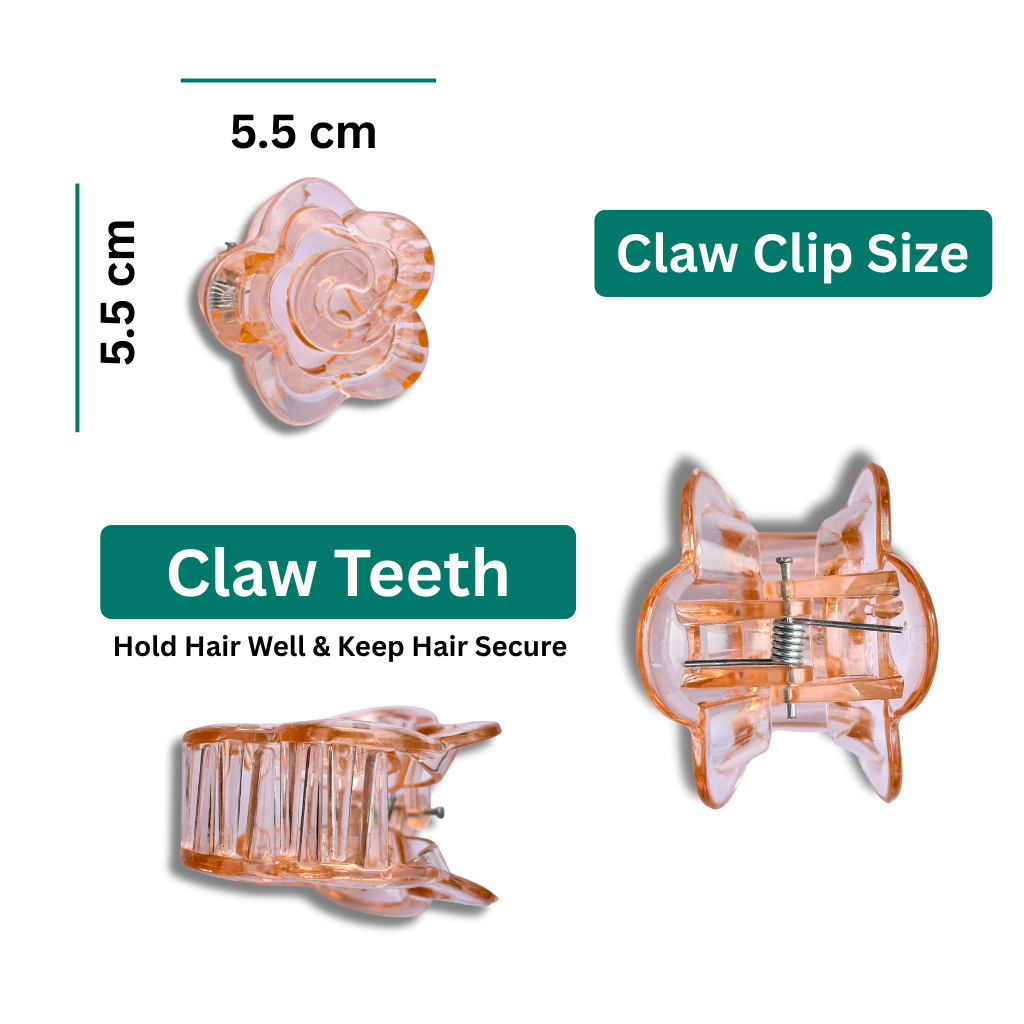 Flower Shape Medium Hair Claw Clips for Women Flower Shape Medium Hair Claw Clips for Women & Girls