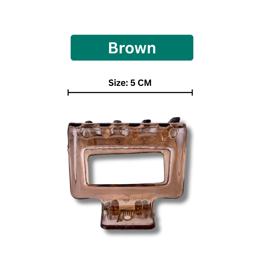 Hair Claw Clips Combo 3 Hair Claw Clips Combo for Women & Girls | Rectangle Hair Clips Combo (Size 5, Multi-Color)