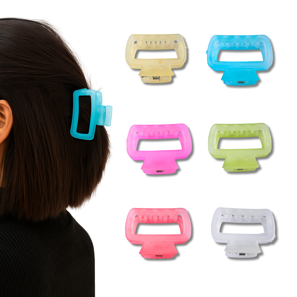 Hair clutcher combo for Women & Girls – Medium 4.5 cm Strong Grip Hair Claw Esyko 6 Pcs Hair clutcher combo for Women & Girls – Medium 4.5 cm Strong Grip Hair Claw