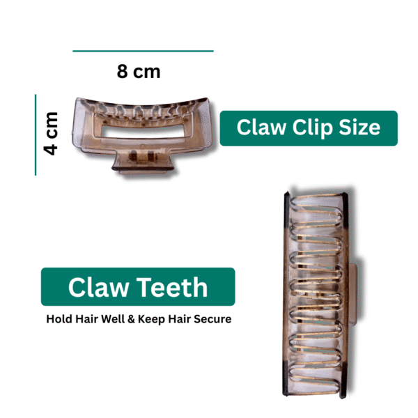 Hair Claw Clips for Women – Strong Grip, 8cm Large Hair Clutcher for Thick & Long Hair - Image 2