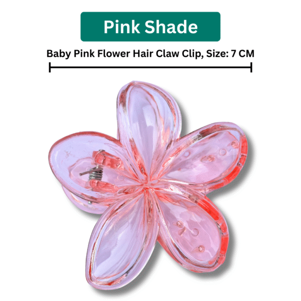 Flower Hair Claw Clip Combo 7 CM – Large Size Stylish Hair Accessories for Women & Girls - Image 3