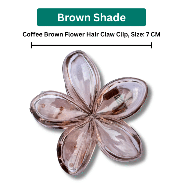 Flower Hair Claw Clip Combo 7 CM – Large Size Stylish Hair Accessories for Women & Girls - Image 5
