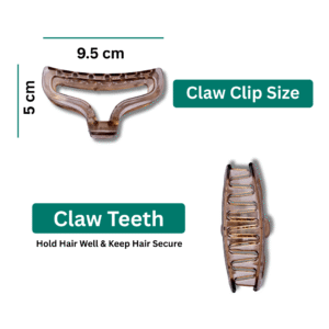 Large hair clutcher for thick hair | 9.5 cm Strong Grip Hair Clutcher