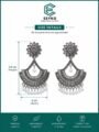 Oxidised Silver Jhumka Earrings for Women & Girls with White Beads Oxidised Silver Jhumka Earrings for Women & Girls with White Beads