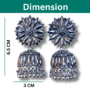 Vintage Oxidised Jhumka Earrings for Women & Girls - Stylish Ethnic Earrings