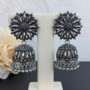 Vintage Oxidised Jhumka Earrings for Women & Girls - Stylish Ethnic Earrings
