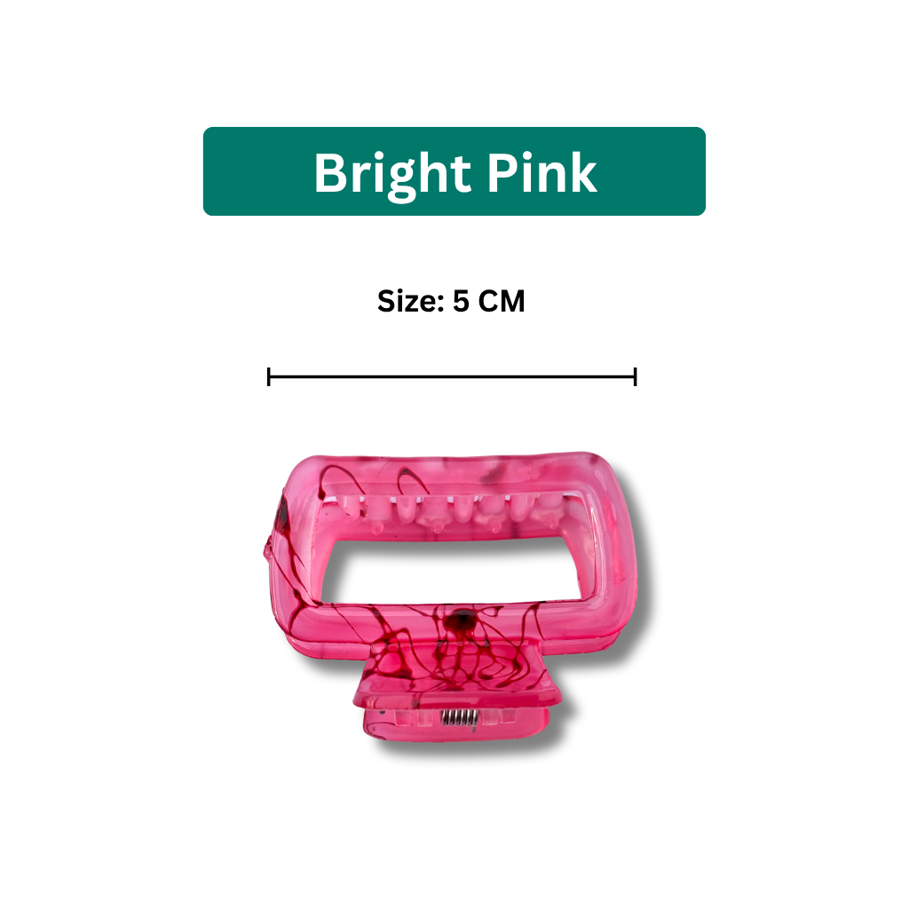 Combo Marble Design Hair Claw Clips - Stylish Medium Size Hair Claw 5 cm