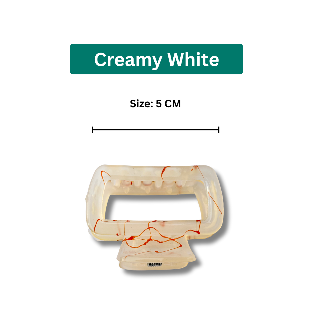 Combo Marble Design Hair Claw Clips - Stylish Medium Size Hair Claw 5 cm