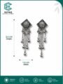 Hanging Star Earrings for Girls and Women - Party Wear Oxidised Silver Earrings
