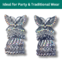 Vintage Oxidised Butterfly Jhumka Earrings for Women & Girls