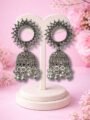 Esyko Oxidized Silver Earrings for Women Sun Design Jhumka Earrings for Women | Traditional Ethnic Dangler Earrings | Party Wear Boho Tribal Earrings