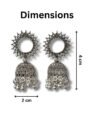 Esyko Oxidized Silver Earrings for Women Sun Design Jhumka Earrings for Women | Traditional Ethnic Dangler Earrings | Party Wear Boho Tribal Earrings