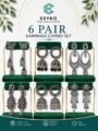 6 Pair Oxidised Earrings Combo Set for Women & Girls