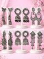 6 Pair Oxidised Earrings Combo Set for Women & Girls