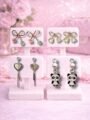 4 Pair Stylish Stud Earrings Combo Set for Women & Girls | Cute & Elegant Design