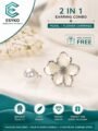 Flower Earrings for Women White Pearl Flower Stud Earrings Floral Earrings Flower Earrings for Women White Pearl Flower Stud Earrings Floral Earrings
