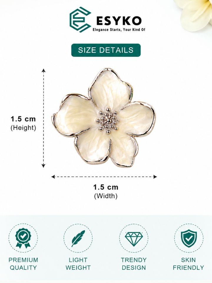 Flower Earrings for Women 3 Flower Earrings for Women White Pearl Flower Stud Earrings Floral Earrings