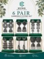 6 Pair Oxidised Silver Jhumka Earrings Combo Set