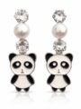 Esyko Panda Earrings For Girls | Crystal Stud Earrings | Cute Drop Earrings For Women & Girls