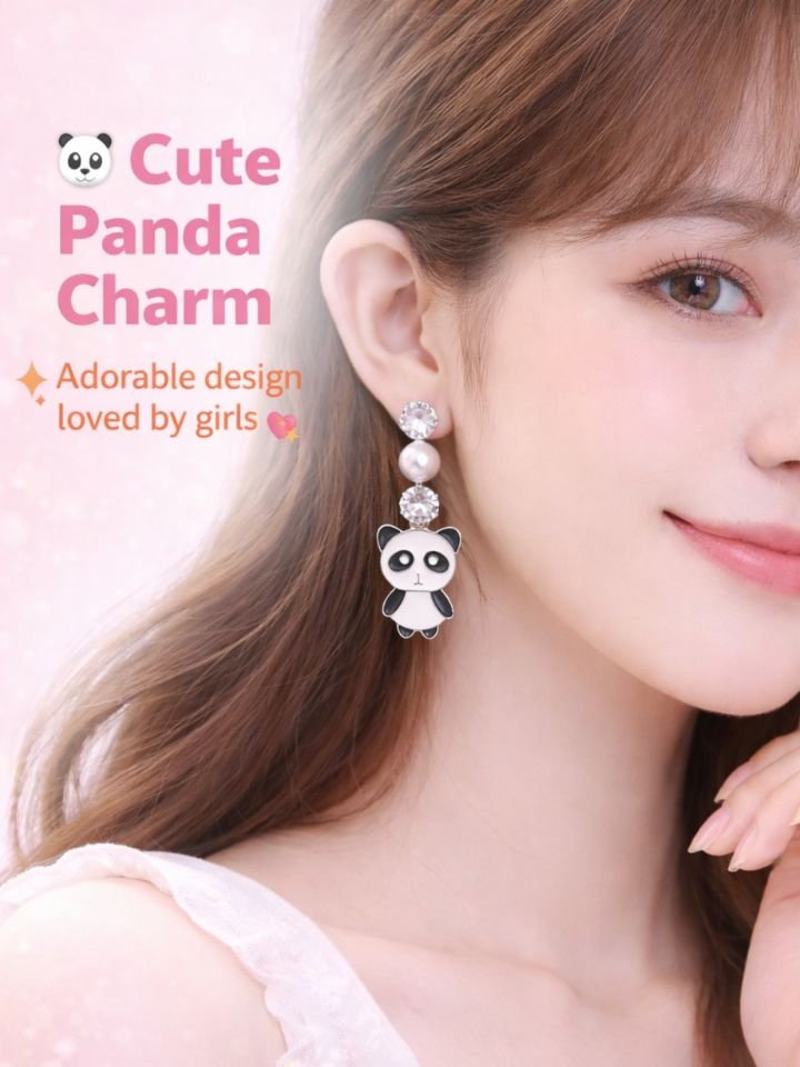 Panda Earrings For Girls | Stud Earrings | Cute Drop Earrings