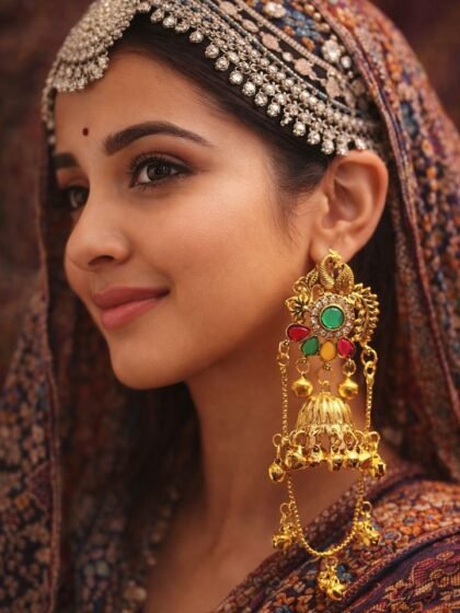 Buy Trendy Earrings, Hair Claw, Lunch Boxes Online | Esyko Buy Esyko Kashmiri Long Jhumka Earrings for Women | Heavy Traditional Party & Wedding Earrings