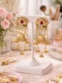 Kashmiri long earrings women jhumki | Heavy Ghungroo Wedding Jhumki Kashmiri Long Earrings Women Jhumki | Heavy Kashmiri Ghungroo Earrings | Traditional Gold Plated Jhumki for Wedding & Party Wear