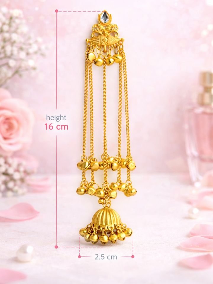 Gold Plated Kashmiri Long Jhumka Earrings for Women