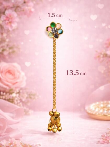 Buy Trendy Earrings, Hair Claw, Lunch Boxes Online | Esyko Esyko Gold plated jhumka earrings for women Kashmiri Long Earring Multicolor Stone Traditional Dangler Earrings for Women & Girls