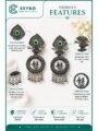 Oxidised Silver Radha Krishna Earrings with Peacock Stone for Women