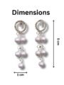 Lavender Pearl Drop Earrings | Crystal Hoop Party Wear Earrings for Women Esyko Lavender Pearl Drop Earrings for Women | Elegant Party & Wedding Wear Earrings