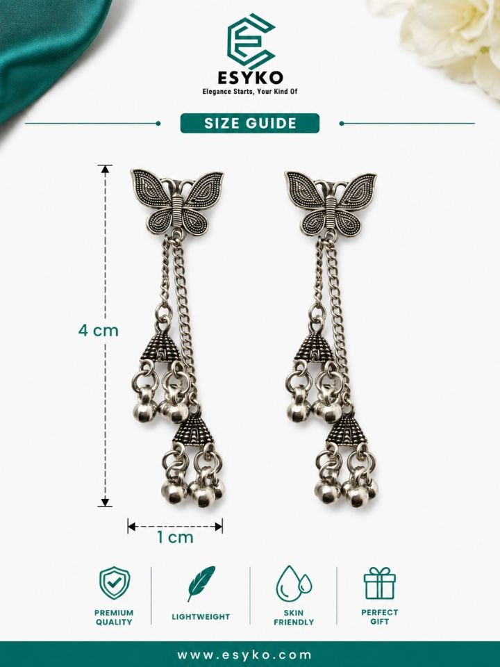 Butterfly Design Oxidised Earrings 14 Butterfly Design Oxidised Earrings for Women & Girls