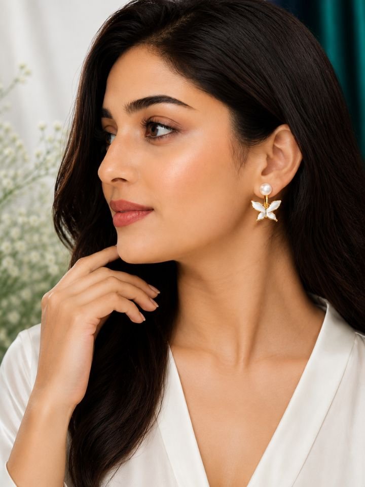 Gold Plated Butterfly Earrings 7 Gold Plated Butterfly Earrings | Cute Daily Wear Stylish Earrings
