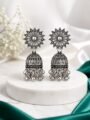 Oxidised Silver Jhumka Earrings for Women | Ethnic Dangler Earrings