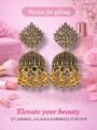 Gold Oxidised Dangler Earrings | Traditional Ethnic Dangler Earrings