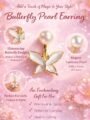 Gold Plated Butterfly Earrings for Women with Pearl Stud | Cute Stylish Daily Wear Fashion Earrings for Girls | Trendy Jewellery
